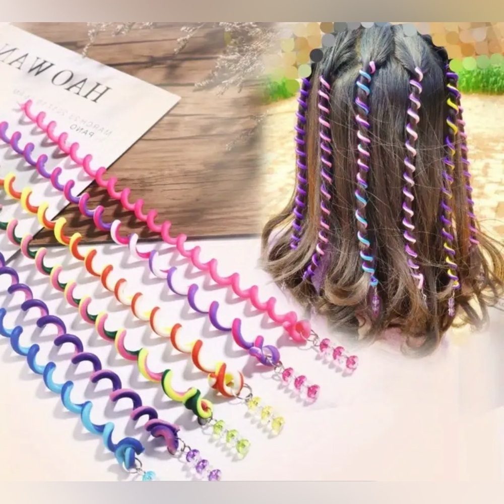 Colorful Spiral Hair Accessories 6 pcs
